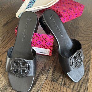 Tory Burch Bombe Miller slide black size 7 - Like new!